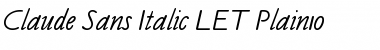 Download Claude Sans Italic LET Font