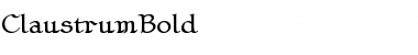 ClaustrumBold Regular Font