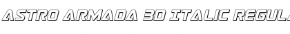 Download Astro Armada 3D Italic Font