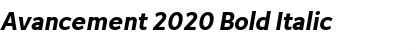 Avancement 2020 Bold Italic Font