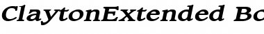 ClaytonExtended BoldItalic Font