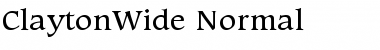 ClaytonWide Normal Font