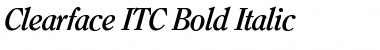 Clearface ITC BQ Bold Italic