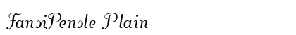 FansiPensle Plain Font Preview FansiPensle Plain Font Preview