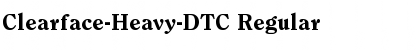 Clearface-Heavy-DTC Regular Font