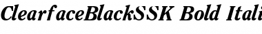ClearfaceBlackSSK Bold Italic