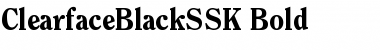 ClearfaceBlackSSK Bold Font