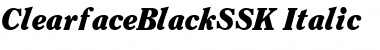 ClearfaceBlackSSK Italic