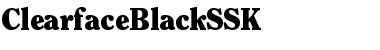 ClearfaceBlackSSK Regular Font