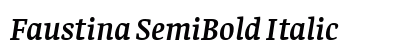 Faustina SemiBold Italic Font Faustina SemiBold Italic Font Preview
