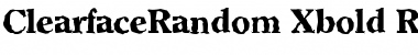 ClearfaceRandom-Xbold Regular Font