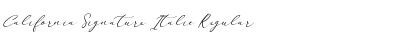 California Signature Italic Regular Font