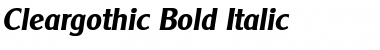 Cleargothic Bold Italic