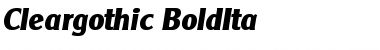 Download Cleargothic-BoldIta Font