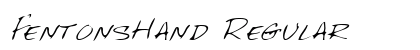 FentonsHand Regular Font Preview FentonsHand Regular Font Preview