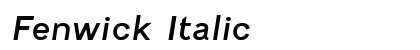 Fenwick Italic Font Preview Fenwick Italic Font Preview