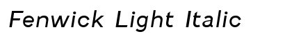 Fenwick Light Italic Font Preview Fenwick Light Italic Font Preview