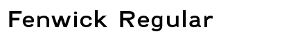 Fenwick Regular Font Preview Fenwick Regular Font Preview