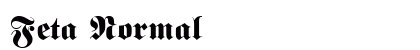 Feta Normal Font Feta Normal Font Preview
