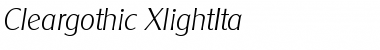 Download Cleargothic-XlightIta Font