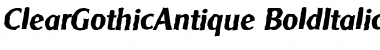 ClearGothicAntique BoldItalic Font