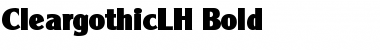 CleargothicLH Bold Font