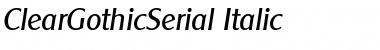 Download ClearGothicSerial Font