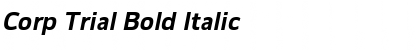 Corp Trial Bold Italic Font