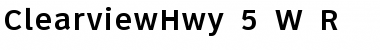 ClearviewHwy-5-W-R Regular Font
