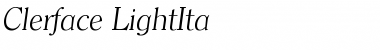 Clerface-LightIta Regular Font