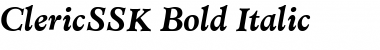 ClericSSK Bold Italic Font
