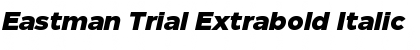Eastman Trial Extrabold Italic Font