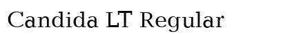 Candida LT Regular Font Preview Candida LT Regular Font Preview