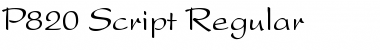 P820-Script Regular Font