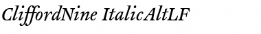CliffordNine Italic