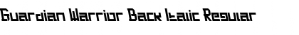 Download Guardian Warrior Back Italic Font