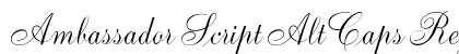 Ambassador Script Alt Caps Regular Font Ambassador Script Alt Caps Regular Font Preview