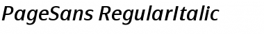 Download PageSans-RegularItalic Font