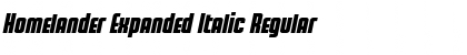 Download Homelander Expanded Italic Font