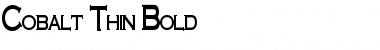 Cobalt Thin Bold Font