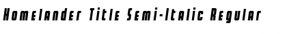 Download Homelander Title Semi-Italic Font