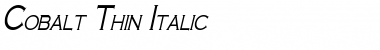 Cobalt Thin Italic Font