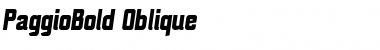 PaggioBold Oblique Regular Font