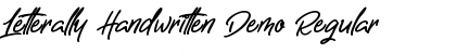 Download Letterally Handwritten Demo Font