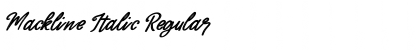 Mackline Italic Regular Font