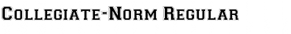 Collegiate-Norm Regular Font