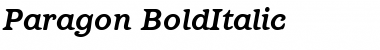 Paragon BoldItalic Font