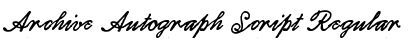 Archive Autograph Script Font