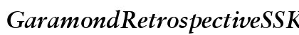 GaramondRetrospectiveSSK BoldItalic Font GaramondRetrospectiveSSK BoldItalic Font Preview