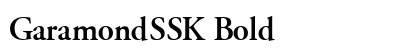 GaramondSSK Bold Font GaramondSSK Bold Font Preview